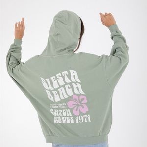 Pull & Bear Siesta Beach Floral Hoodie